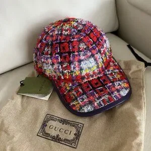 Gucci | Accessories | Nwt Gucci Check Lam Tweed Baseball Hat 